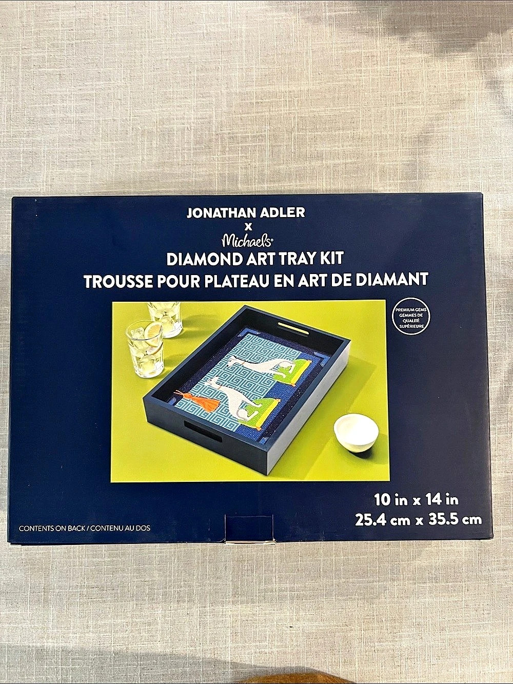 Jonathan Adler Diamond Art Tray Kit 10 x 14 in NWT